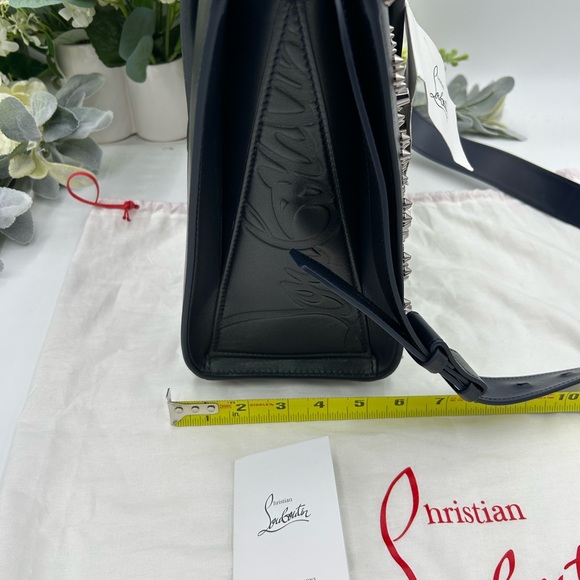 Women's Christian Louboutin studded monogram, leather tote with shoulder strap - Picture 14 of 16